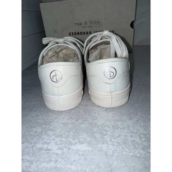 rag & bone Women's Sneakers White Leather Lace Up Size 35/ US 5 New In Box - Picture 4 of 9